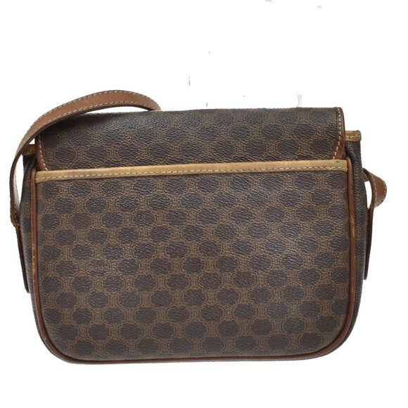 CELINE Macadam Horse Carriage Mini Shoulder Bag PVC Leather Brown GHW 02KB072 - Picture 3 of 15